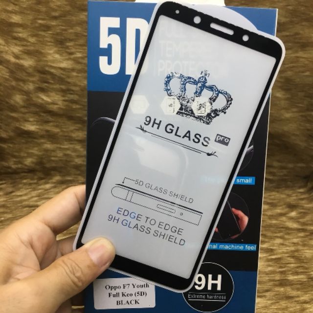 Dán kính cường lực 5D cho OPPO F7 Youth - Full keo toàn màn hình