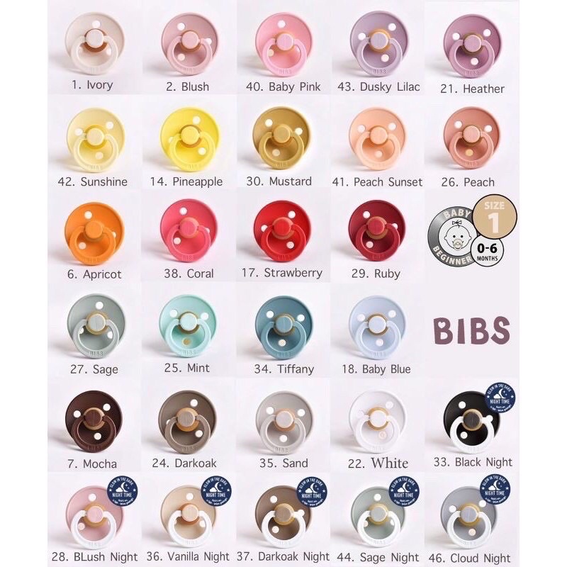 Ti Giả Bibs Color Tặng Kèm Hộp Đựng