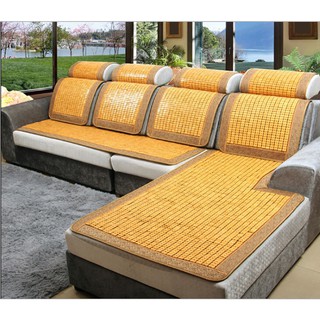 Đệm ngồi bằng trúc trải ghế sofa, ô tô, văn phòng | Chiếu trúc lót ghế viền hoa văn cao cấp