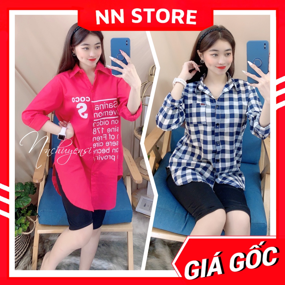 Đồ bộ nữ mặc nhà áo sơ mi phối quần ngố dễ thương chất vải mềm mịn mát phom to DBRBLCT