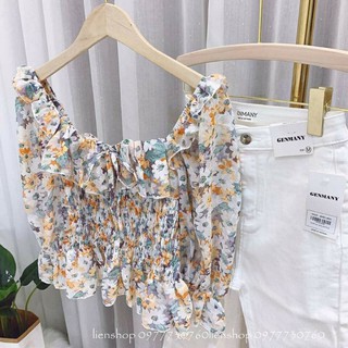 sơ mi voan lụa hoa chun