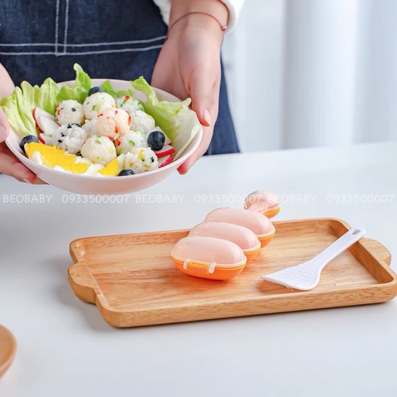 [Kèm vá xúc cơm + Hộp] Khuôn Lắc Cơm Tạo Hình Cho Bé Ăn Dặm