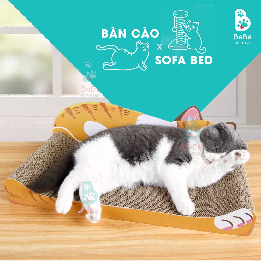 [Siêu Xinh - Kèm Catnip] Sofa Bed Kèm Cào Móng Cực Kỳ Đáng Yêu - Đồ Chơi Cho Các Boss Mèo