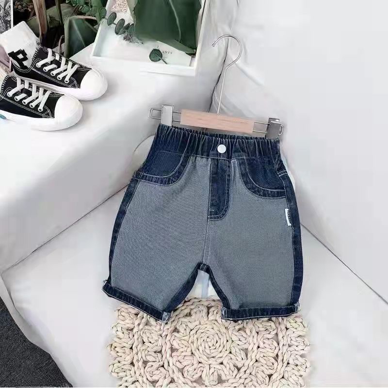 Quần Short Denim Dáng Suông Năng Động Thời Trang Hè Phong Cách Phương Tây Cho Bé Trai