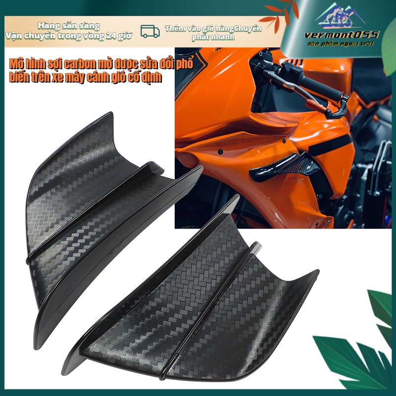 Có thể bán buôn 1 cặp Cánh gió xe máy Phong cách sợi carbon khí động học cho NINJA400 NINJA250 Z900 Z1000 Vermont055 Hàng giao ngay