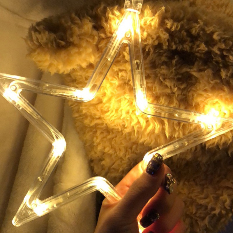 Dây đèn led ngôi sao (hàng chất lượng), rèm đèn ngôi sao chớp nháy trang trí Teddy Bears store