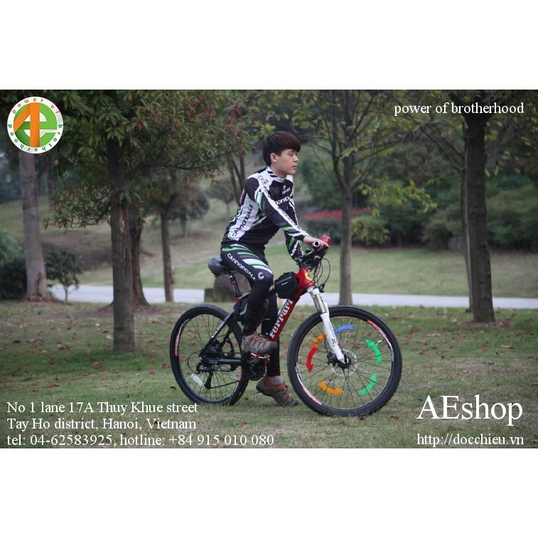 bộ quần áo đạp xe bộ quần áo đi xe đạp thu đông dài tay Cannondale