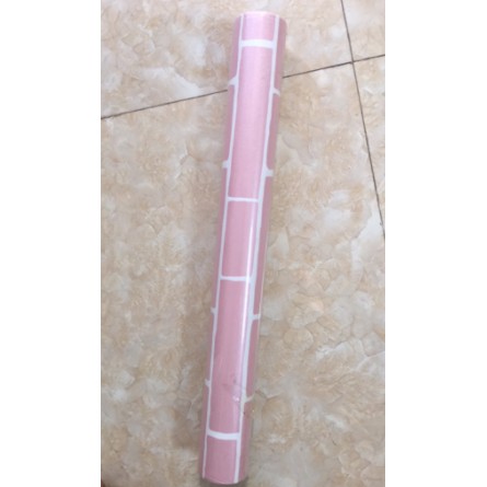Giấy Dán Tường Gạch Hồng𝑭𝒓𝒆𝒆𝒔𝒉𝒊𝒑Giấy Trang Trí Phòng Có Keo Sẵn Quận 0.45 x 10m