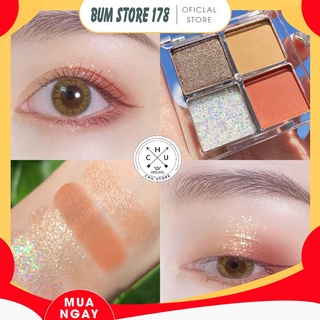 Bảng Phấn Mắt Nhũ 4 Ô Lameila Dikalu Pumpkin Wine Red Cool Barbie