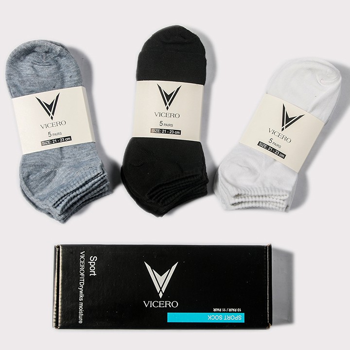 𝙎𝙞𝙚̂𝙪 𝙎𝙖𝙡𝙚 COMBO 10 đôi tất nam trơn VICERO Kháng khuẩn