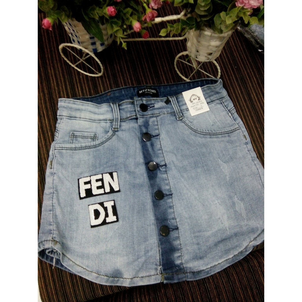 Quần short jeans giả váy cho bé gái (3-10 tuổi)