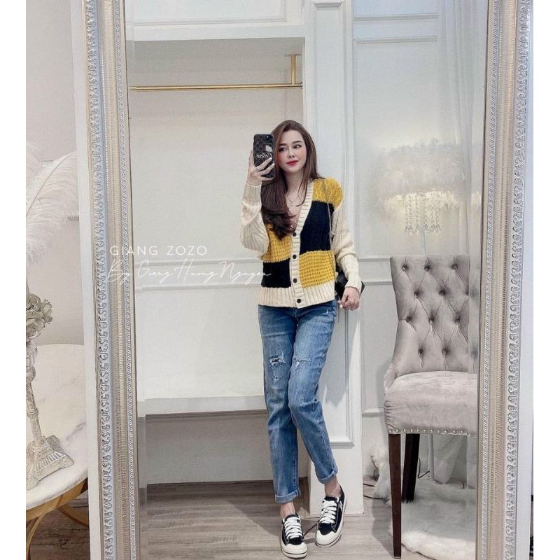 Áo khoác cardigan len dài tay phối khuy xinh xinh QC HÀNG SẴN | BigBuy360 - bigbuy360.vn