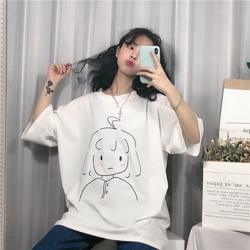 Áo thun tay lỡ KOMBOH phông Unisex nam nữ oversize form rộng ulzzang CÔ BÉ A08