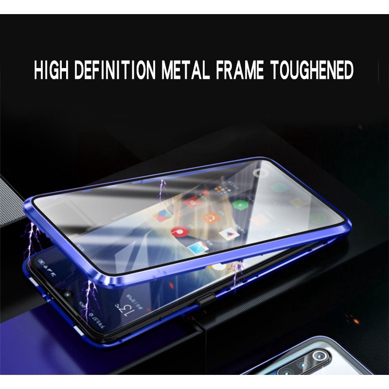 Xiaomi 13T/12 Pro POCO F4 GT Redmi Note 11/11S Pro POCO M4 Pro Redmi 10 Xiaomi 11T/10T Pro POCO M3 X3 NFC F3 Mi 11 Lite Redmi Note 10/10S/9/9S/9/8 Pro Ốp điện thoại kính cường lực 2 mặt từ tính dành