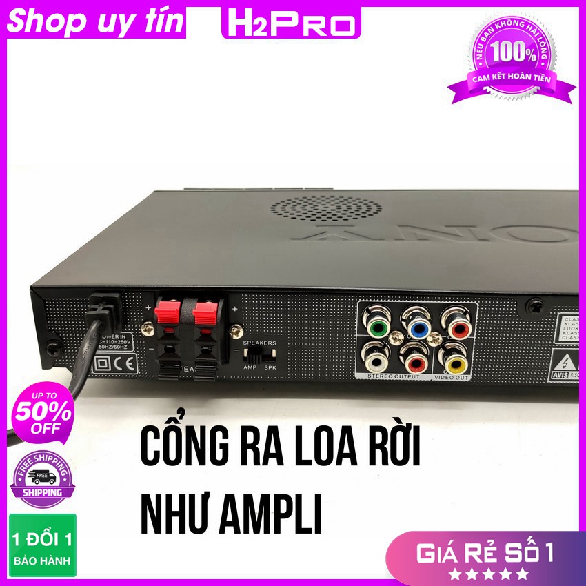 [RẺ VÔ ĐỊCH] Đầu đĩa DVD Sony DVP-NS628P H2Pro USB-Thẻ nhớ,tích hợp loa và 2 cổng cắm loa rời, đầu dvd karaoke sony cao 