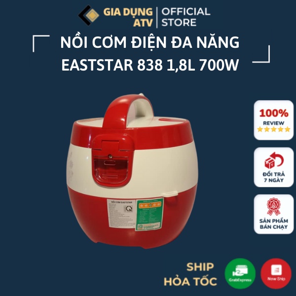 Nồi cơm điện đa năng , nồi cơm điện thông minh EASTSTAR-838 1,8L chống dính cho 5 6 người ăn (bảo hành 12 tháng)