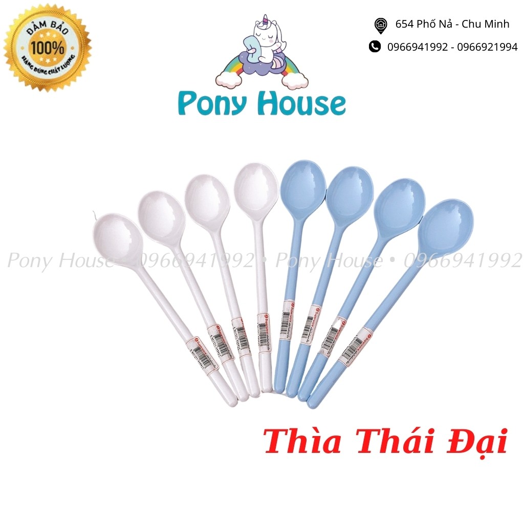 Thìa Thái Đại Cán Dài / Thìa Nhựa Thái Có Tem Cho Bé Ăn Dặm, Ăn Cháo, Cơm