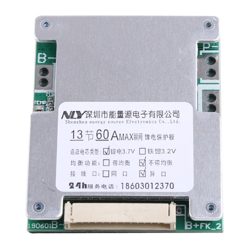 Bảng Mạch Bảo Vệ Pin Li-ion 13S 48V 60A