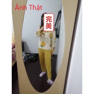 Bộ Ngủ Pyjama Nữ, Bộ Mặc Nhà Cotton Thu Đông Dễ Thương Cổ Búp Bê Cute Cưng Muốn Xỉu - Có sẵn