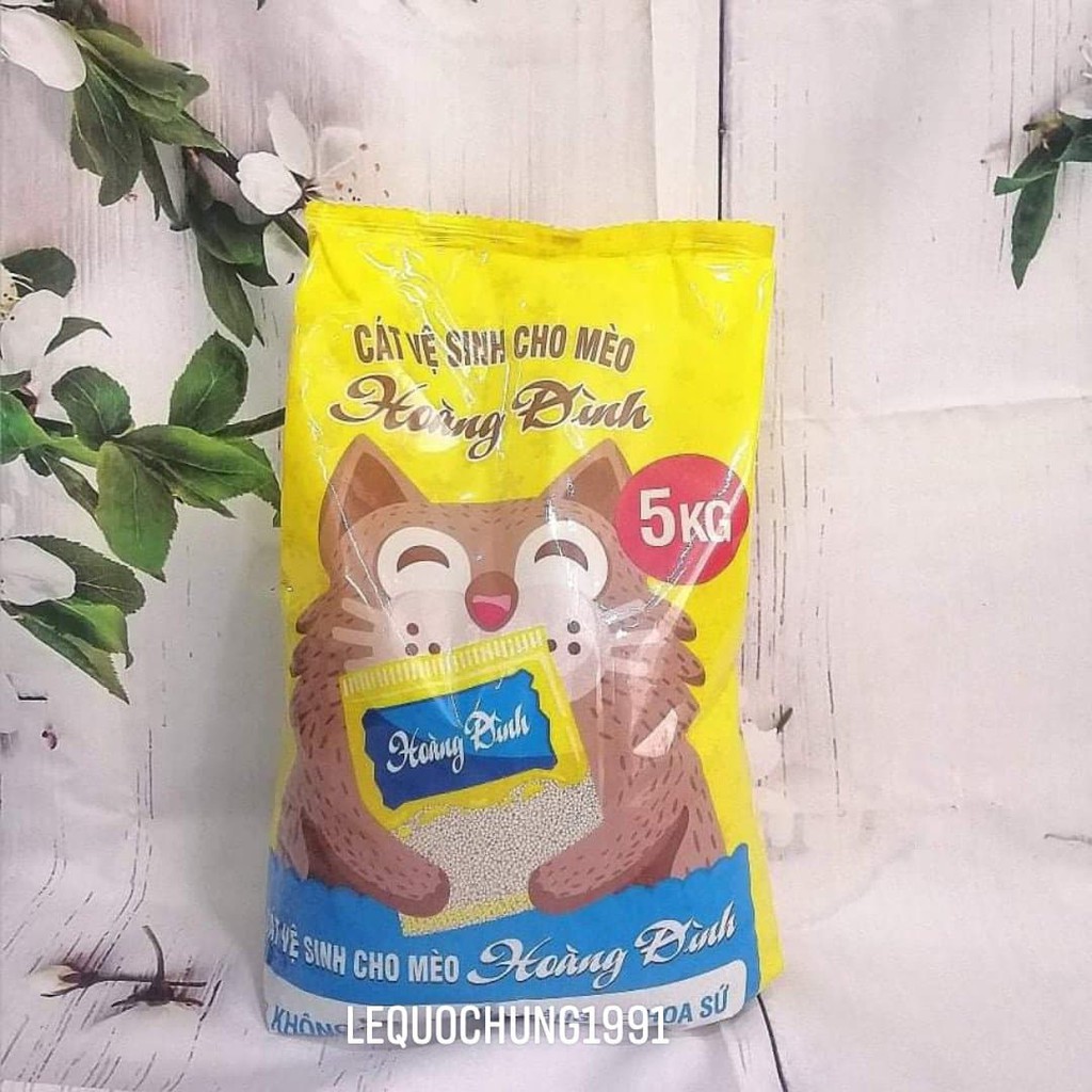 Cát vệ sinh cho mèo giá rẻ Hoàng Đình không mùi 5kg