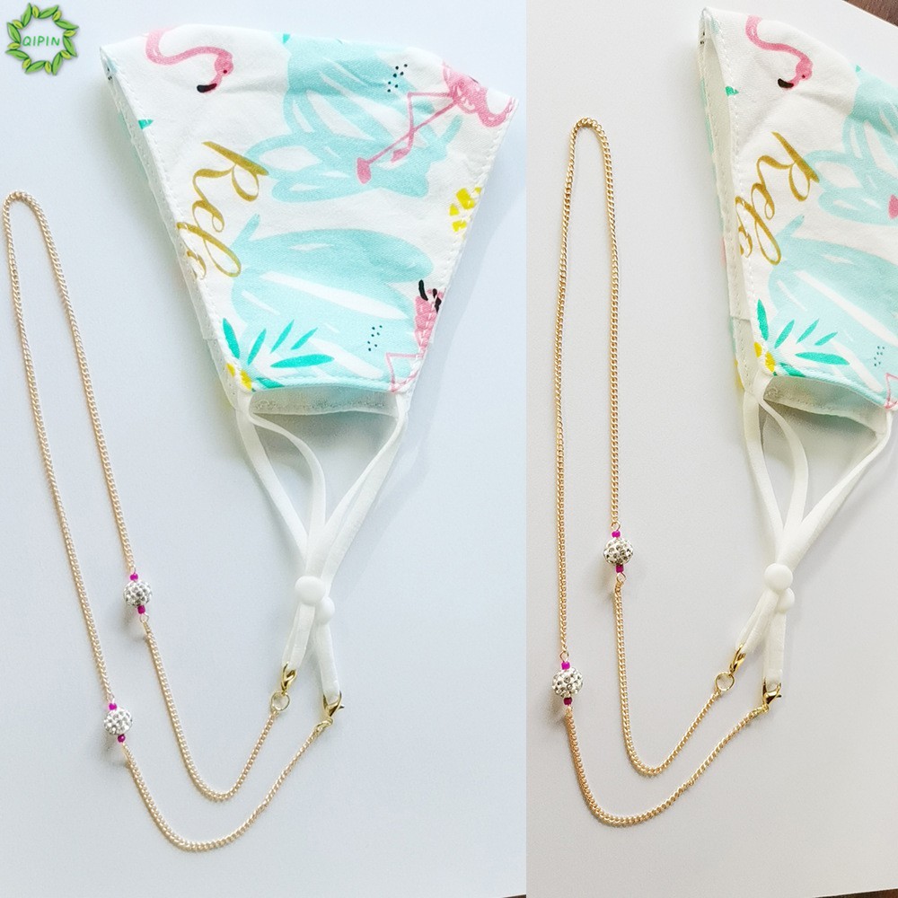 Dây đeo mạ vàng dạng chuỗi xích thời trang chống trượt chống rơi mất giữ mắt kính khẩu trang dành cho nam và nữ