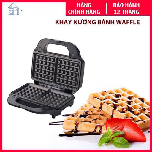 [Tiross123] Máy Nướng Bánh Mì Sandwich Tiross TS9655 Máy Làm Bánh Waffle 3 Khay (900W) - Bảo Hành 12 Tháng