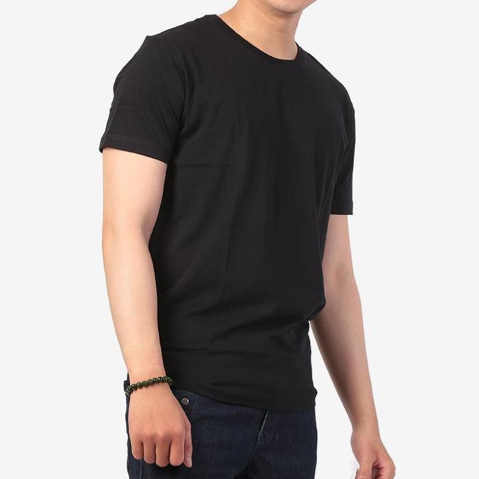 Áo T-Shirt Nam Trắng Mịn Cổ Tròn Dáng Ôm ་