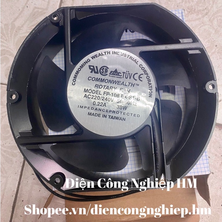 Quạt ôvan sắt 220v - 170x150x51mm hút gió, thông gió, làm mát tủ điện CommonWealth