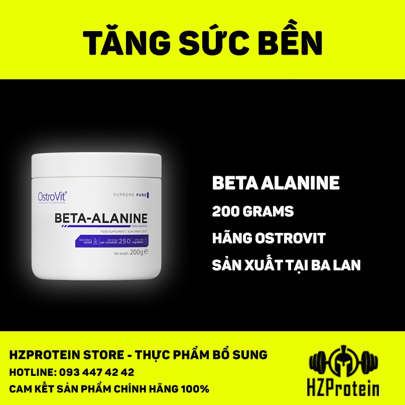 BETA ALANINE - ĐƠN CHẤT TĂNG SỨC BỀN TRONG TẬP LUYỆN CỦA OSTROVIT (200g) |  Shopee Việt Nam