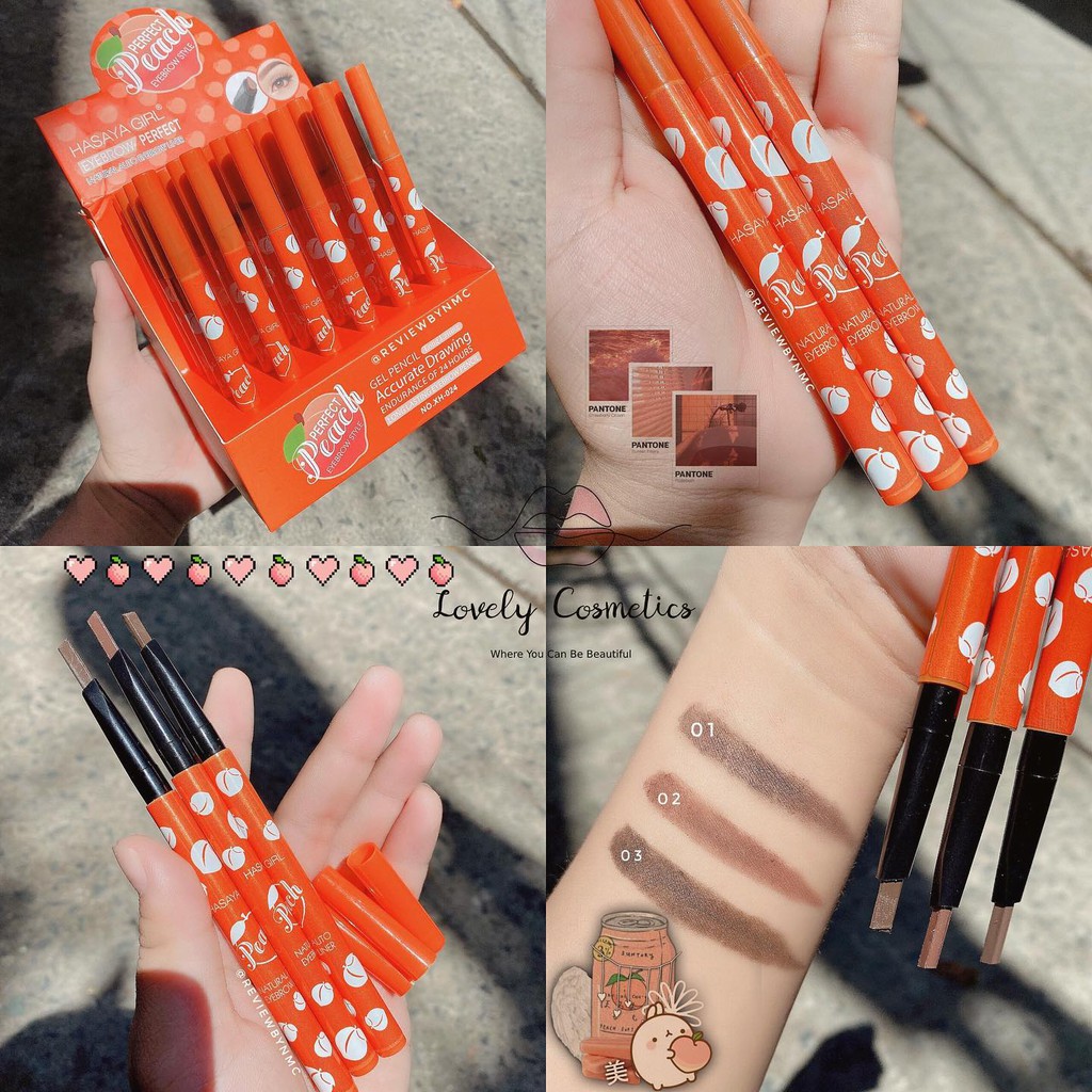 🍑Chì kẻ mày ngang Hasaya Girl Peach Perfect