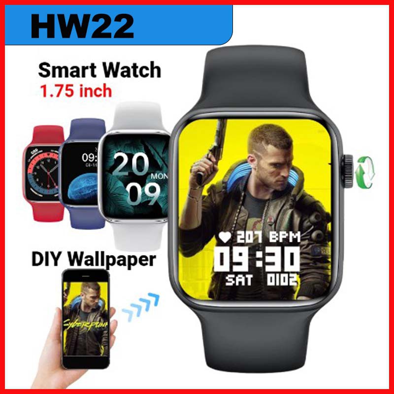 【Vận chuyển 24H】Đồng hồ thông minh sao chép cao 2021 HW22 44MM 1.75 inch Cuộc gọi Bluetooth toàn màn hình Theo dõi nhịp tim hình nền có thể tùy chỉnh