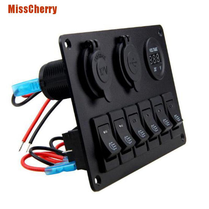 Bảng Điều Khiển Đèn Led 6 Chân Cho Xe Hơi / Tàu Thuyền / Xe Tải
