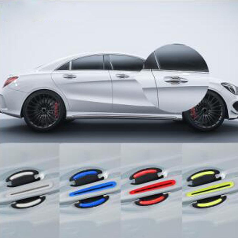 Bộ 4 Miếng Dán Phản Quang Cảnh Báo An Toàn Cho Cửa Xe Hơi Màu Đỏ / Xanh Dương / Xanh Lá / Trắng / Vàng