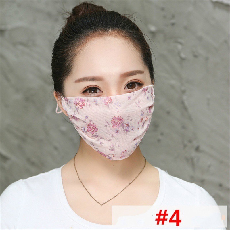 Khẩu Trang Chống Bụi Thoáng Khí Họa Tiết Hoa Cao Cấp