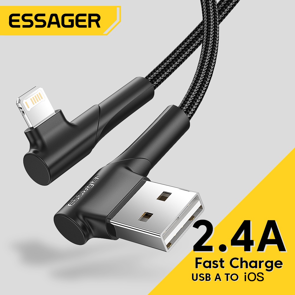 Dây cáp sạc nhanh Essager 2.4a thích hợp cho iP 13 12 11 Pro Max Xs X 8 Plus