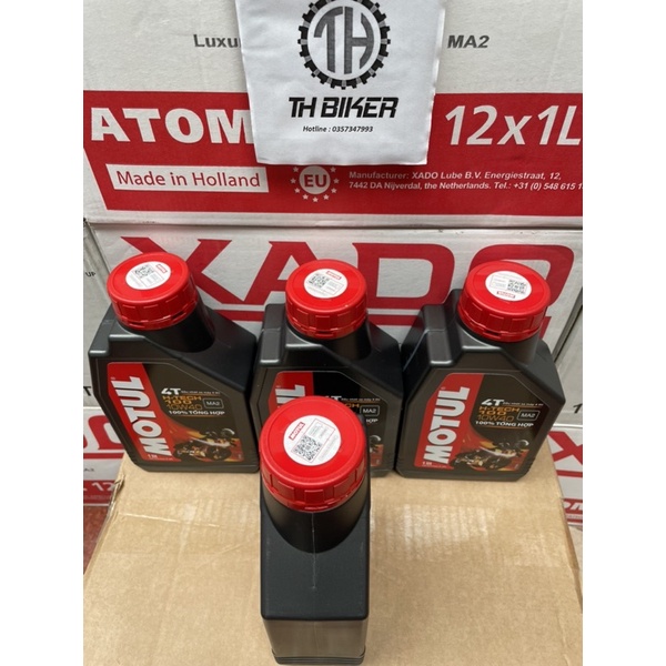 Dầu Nhớt Xe Số, Côn Tay Motul H-Tech100 10w40