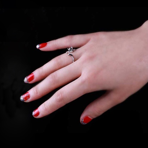 Nhẫn bạc hình mèo cuộn tròn dễ thương cá tính dành cho nữ