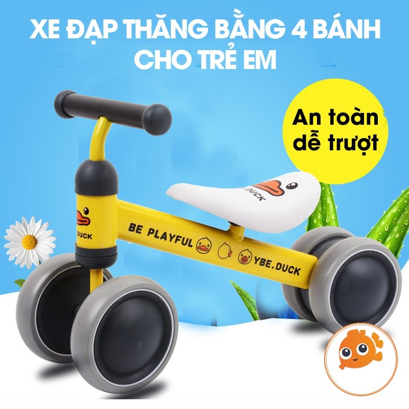 Xe chòi chân cho bé khung thép tự thăng bằng giúp bé từ 1 - 3 tuổi tập đi