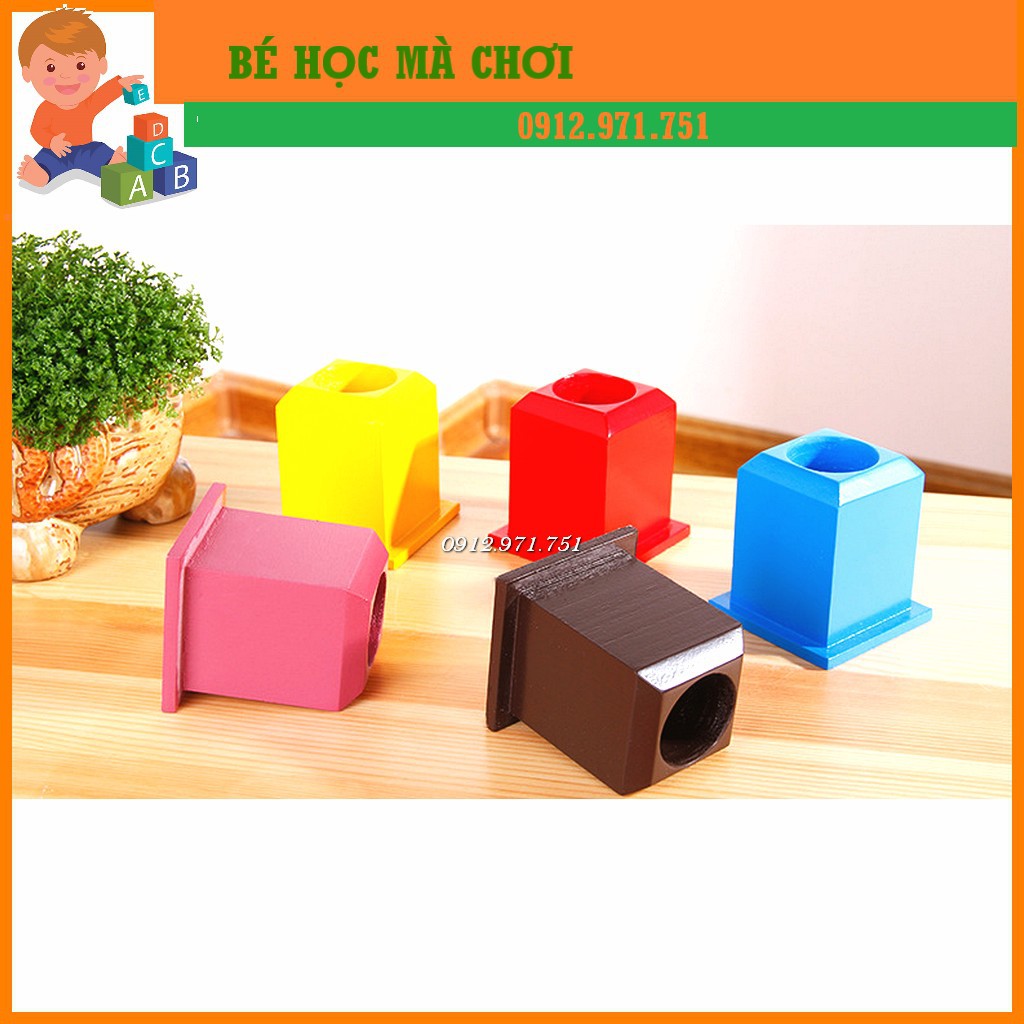 Giáo cụ Montessori - 11 ống đựng bút