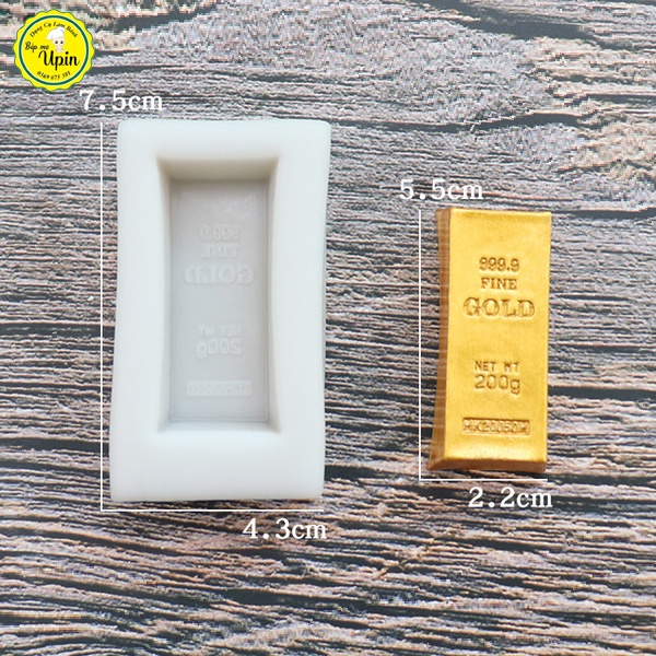 Khuôn silicon thỏi vàng thỏi bạc túi tiền túi mấy mắn 4D làm bánh thần tài