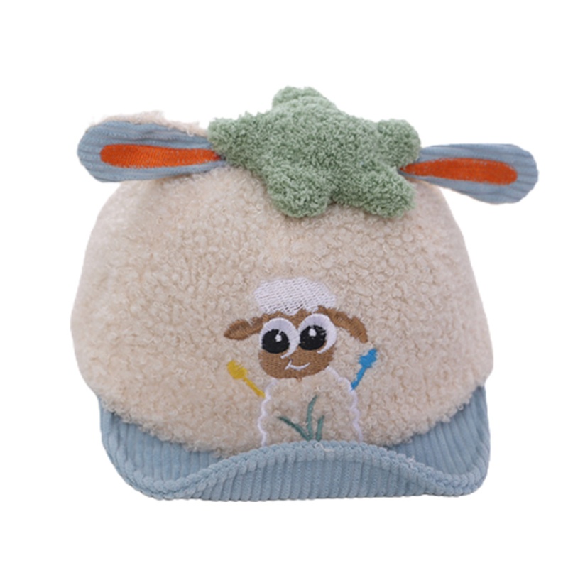 Mũ Lưỡi Trai Bằng Cotton Họa Tiết Thêu Thời Trang Dễ Thương Cho Bé Gái