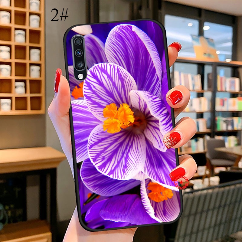 Ốp Điện Thoại Dẻo Họa Tiết Hoa Hồng Tím Xinh Xắn Cho Samsung Galaxy S21S S21 Ultra Plus Fe A72 A32 A22 YE68