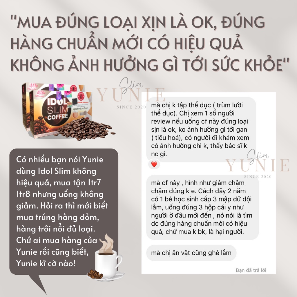 Cà phê hỗ trợ giảm cân Idol Slim Coffee kháng mỡ CHUẨN NHẬP CHÍNH HÃNG - CÓ BẢO HÀNH