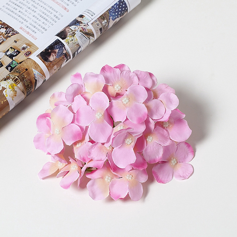 Bó hoa cẩm tú cầu nhân tạo trang trí tiệc cưới có 9 màu sắc khác nhau