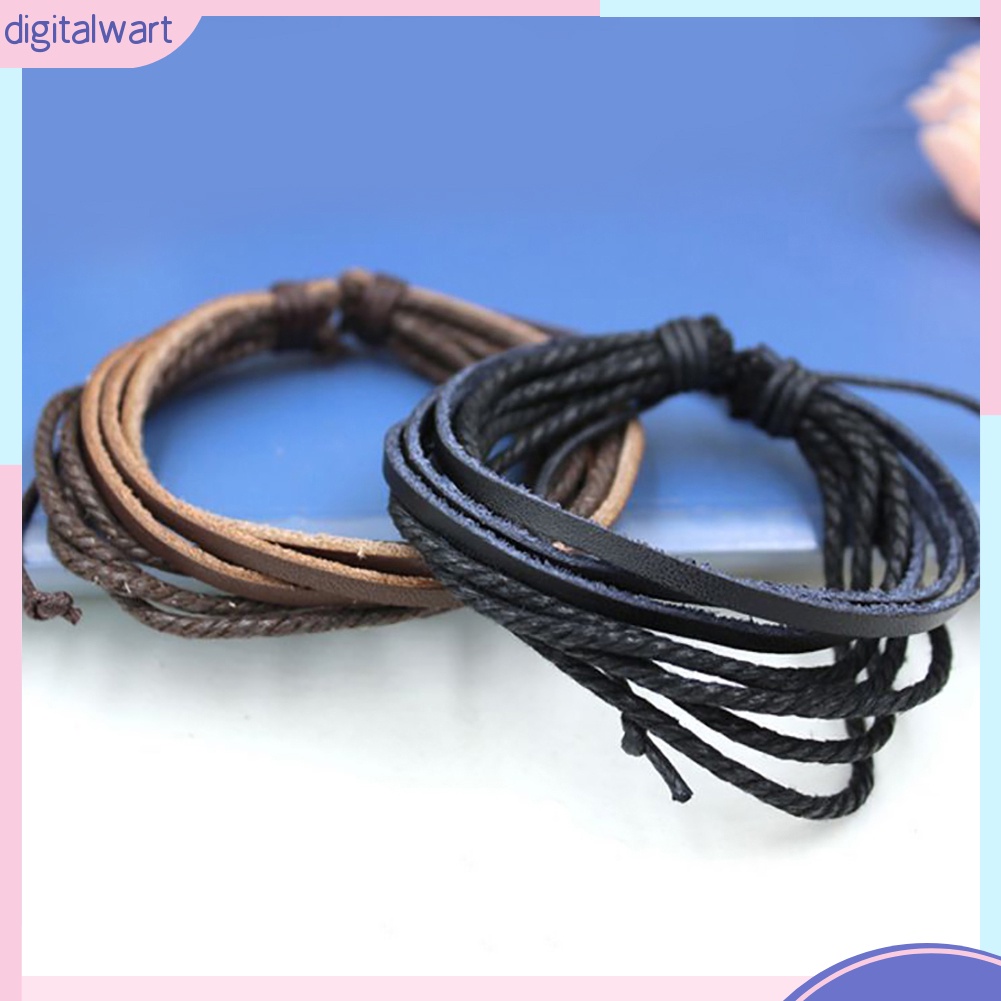 Vòng tay giả da nhiều lớp cá tính độc đáo dành cho nam và nữ