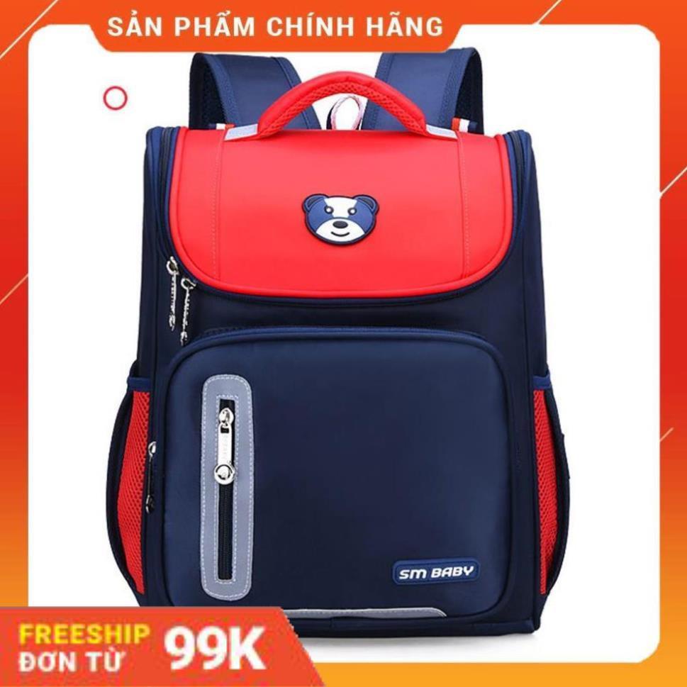 [Giảm 50%]  Balo chống gù dáng hộp, cặp học sinh tiểu học có phát quang bảo vệ cho bé- BL104