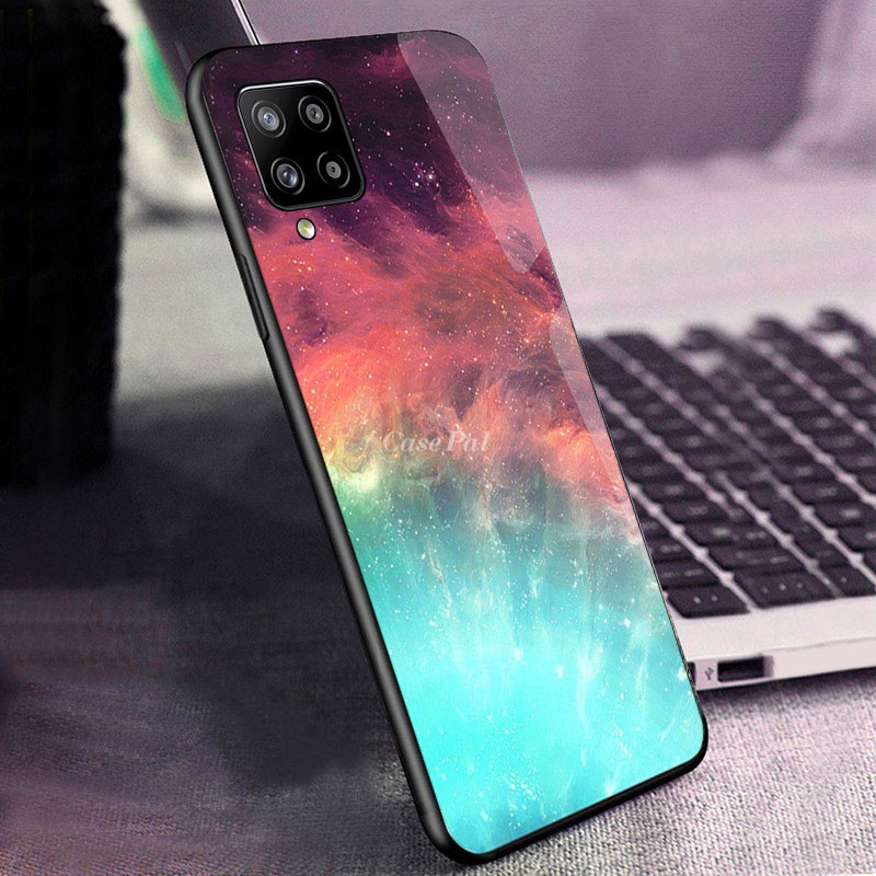 Ốp Lưng Tích Hợp Kính Cường Lực Họa Tiết Bầu Trời Sao Cho Samsung Galaxy A12 | BigBuy360 - bigbuy360.vn