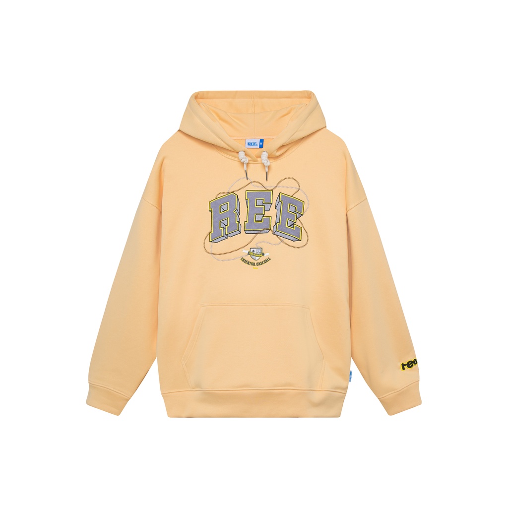 LOCAL BRAND REE - ÁO HOODIE BASIC THÊU DA MÀU CAM