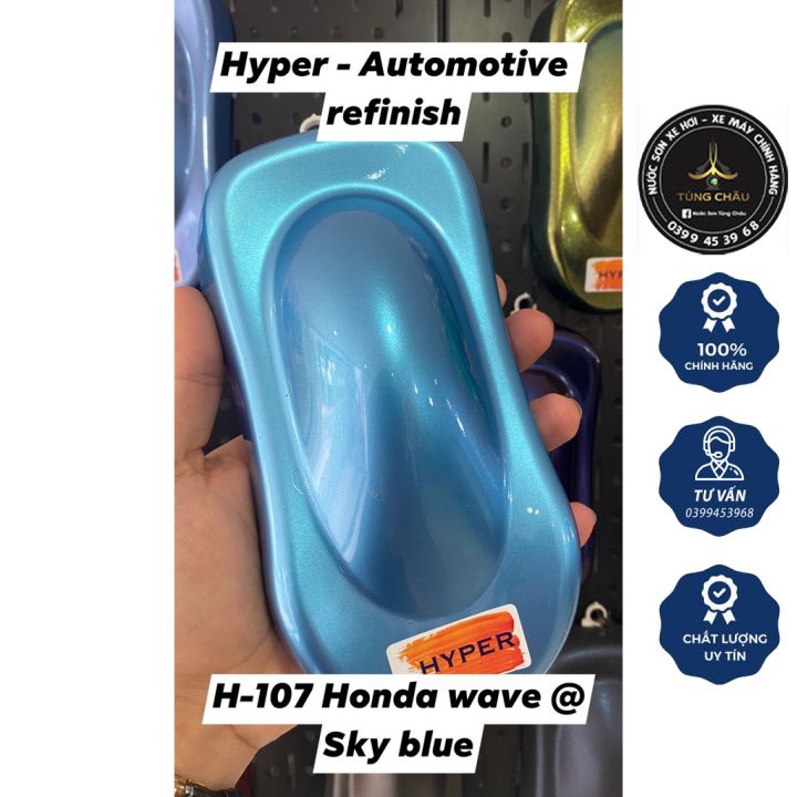 Nước Sơn Xe Máy Pha Sẵn - Màu Xanh Honda Wave - Bóng Đẹp, Bền Màu -H107