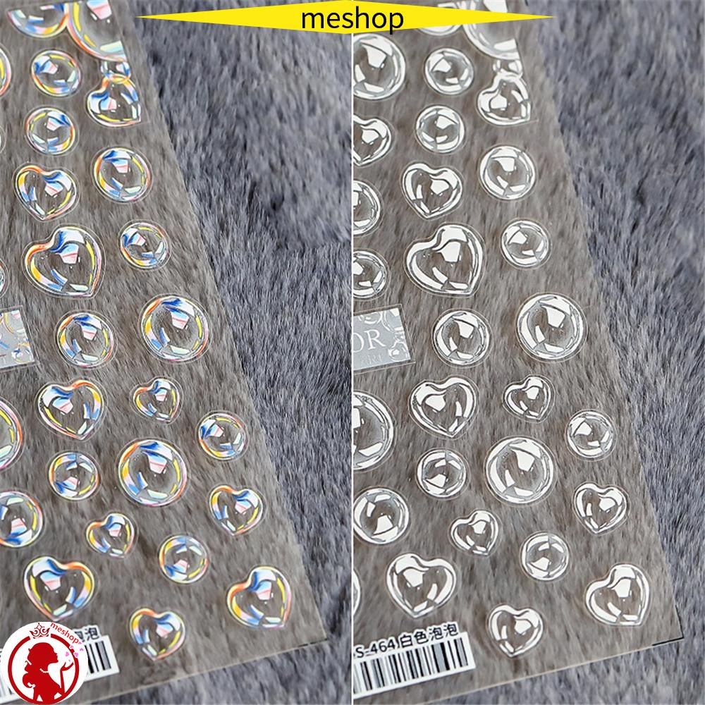 Miếng Dán Trang Trí Móng Tay Trong Suốt Họa Tiết Bong Bóng Dành Cho Nữ